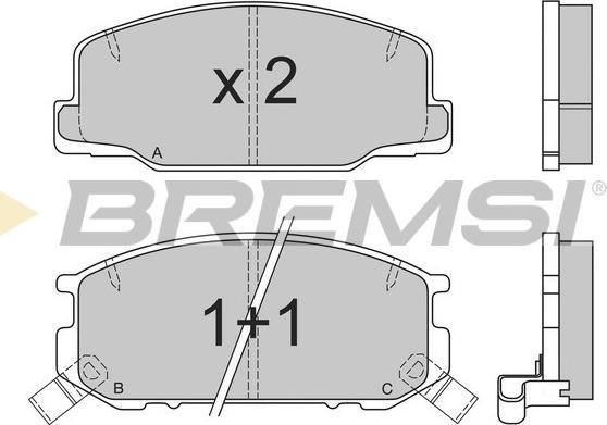 Bremsi BP2537 - Kit de plaquettes de frein, frein à disque cwaw.fr