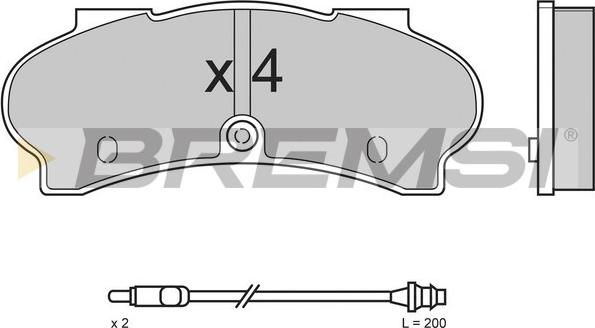 Bremsi BP2524 - Kit de plaquettes de frein, frein à disque cwaw.fr