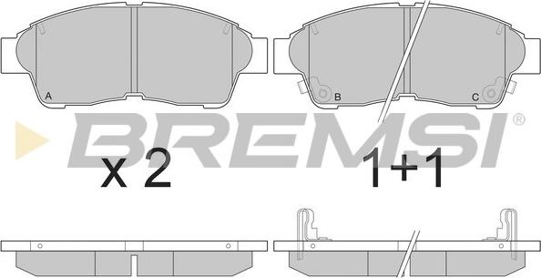 Bremsi BP2526 - Kit de plaquettes de frein, frein à disque cwaw.fr