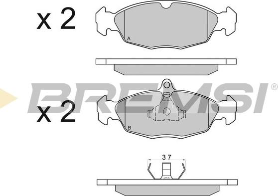 Bremsi BP2520 - Kit de plaquettes de frein, frein à disque cwaw.fr