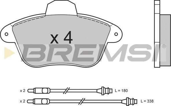 Bremsi BP2522 - Kit de plaquettes de frein, frein à disque cwaw.fr