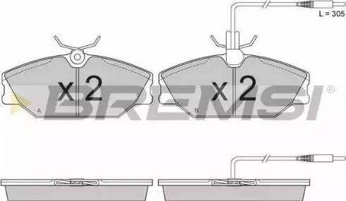 Bremsi BP2527 - Kit de plaquettes de frein, frein à disque cwaw.fr