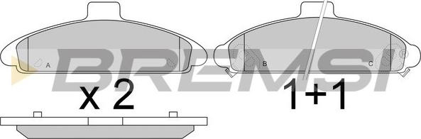 Bremsi BP2579 - Kit de plaquettes de frein, frein à disque cwaw.fr