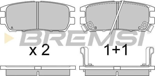 Bremsi BP2574 - Kit de plaquettes de frein, frein à disque cwaw.fr