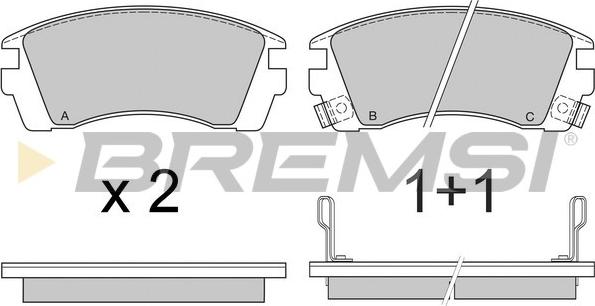 Bremsi BP2575 - Kit de plaquettes de frein, frein à disque cwaw.fr