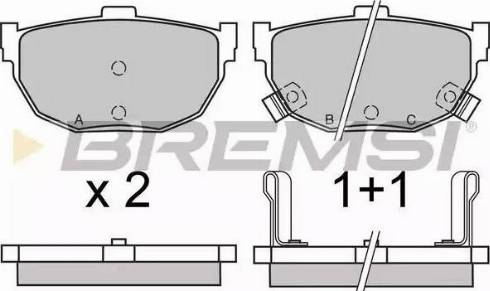 Bremsi BP2570 - Kit de plaquettes de frein, frein à disque cwaw.fr