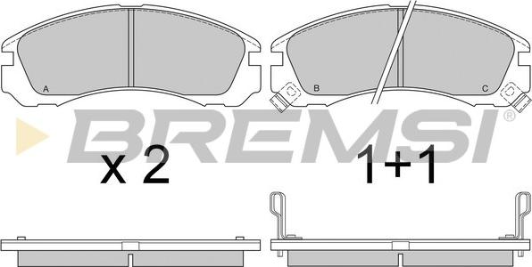 Bremsi BP2573 - Kit de plaquettes de frein, frein à disque cwaw.fr