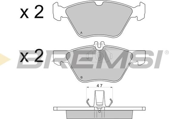 Bremsi BP2695 - Kit de plaquettes de frein, frein à disque cwaw.fr