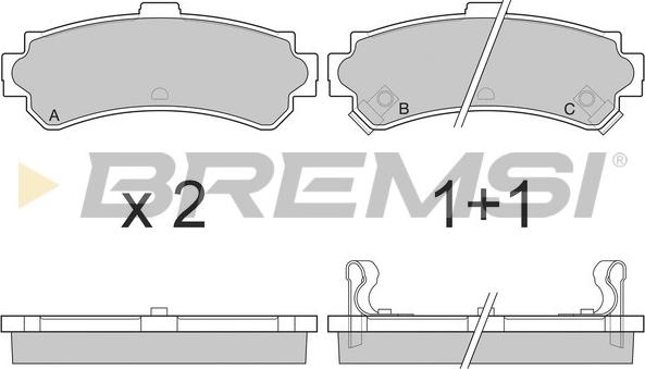 Bremsi BP2690 - Kit de plaquettes de frein, frein à disque cwaw.fr