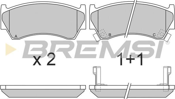 Bremsi BP2691 - Kit de plaquettes de frein, frein à disque cwaw.fr