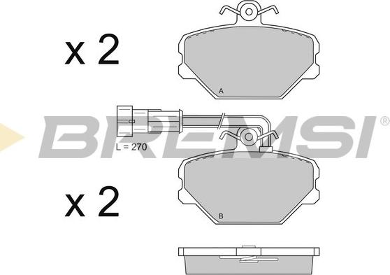 Bremsi BP2693 - Kit de plaquettes de frein, frein à disque cwaw.fr