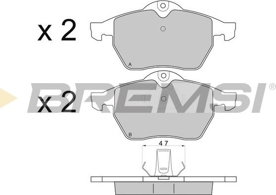 Bremsi BP2692 - Kit de plaquettes de frein, frein à disque cwaw.fr