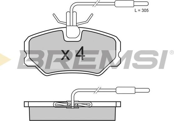 Bremsi BP2646 - Kit de plaquettes de frein, frein à disque cwaw.fr