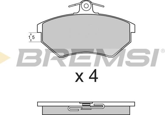 Bremsi BP2641 - Kit de plaquettes de frein, frein à disque cwaw.fr