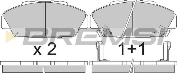 Bremsi BP2648 - Kit de plaquettes de frein, frein à disque cwaw.fr