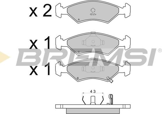 Bremsi BP2647 - Kit de plaquettes de frein, frein à disque cwaw.fr