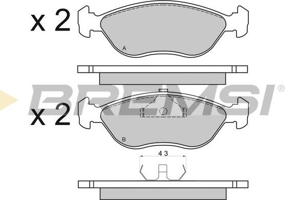 Bremsi BP2656 - Kit de plaquettes de frein, frein à disque cwaw.fr