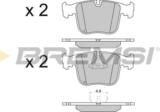 Bremsi BP2651 - Kit de plaquettes de frein, frein à disque cwaw.fr