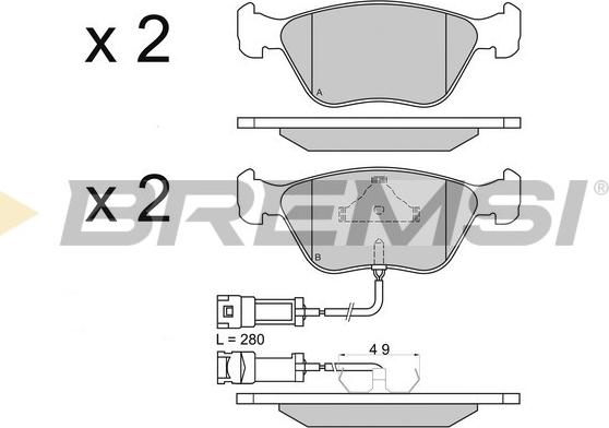 Bremsi BP2658 - Kit de plaquettes de frein, frein à disque cwaw.fr