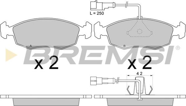 Bremsi BP2669 - Kit de plaquettes de frein, frein à disque cwaw.fr