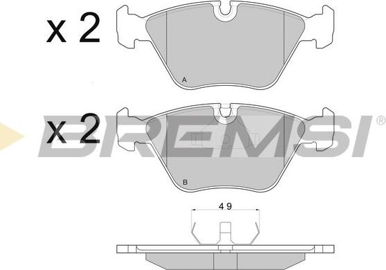 Bremsi BP2664 - Kit de plaquettes de frein, frein à disque cwaw.fr