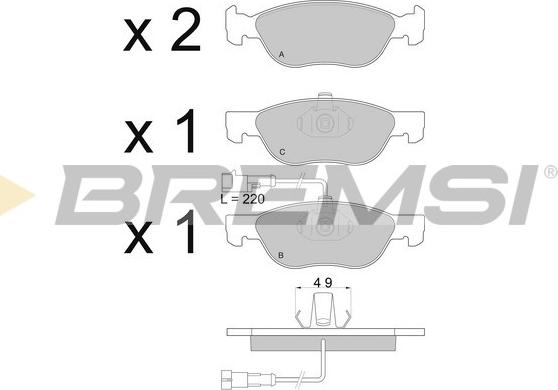 Bremsi BP2666 - Kit de plaquettes de frein, frein à disque cwaw.fr