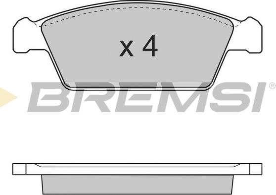 Bremsi BP2668 - Kit de plaquettes de frein, frein à disque cwaw.fr