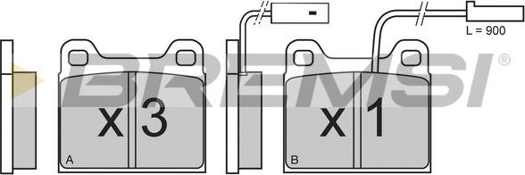 Bremsi BP2606 - Kit de plaquettes de frein, frein à disque cwaw.fr