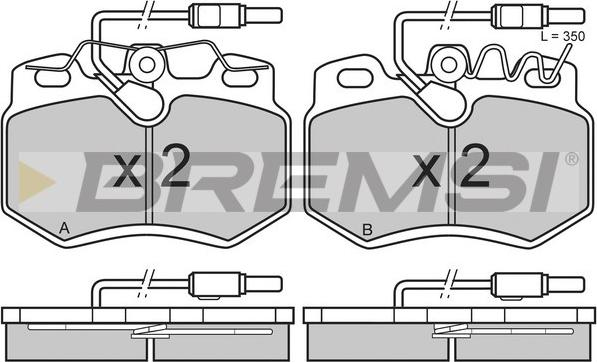 Bremsi BP2603 - Kit de plaquettes de frein, frein à disque cwaw.fr