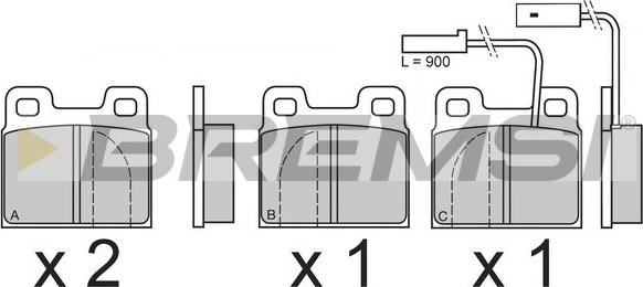 Bremsi BP2607 - Kit de plaquettes de frein, frein à disque cwaw.fr