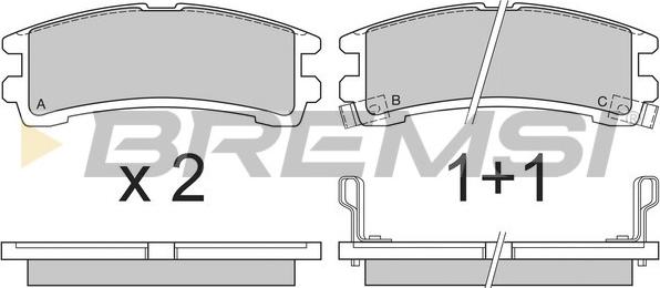 Bremsi BP2619 - Kit de plaquettes de frein, frein à disque cwaw.fr