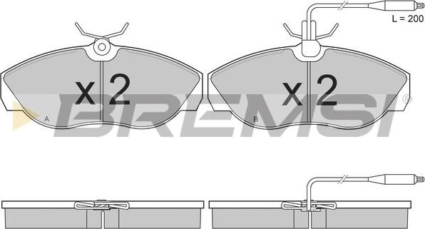 Bremsi BP2614 - Kit de plaquettes de frein, frein à disque cwaw.fr