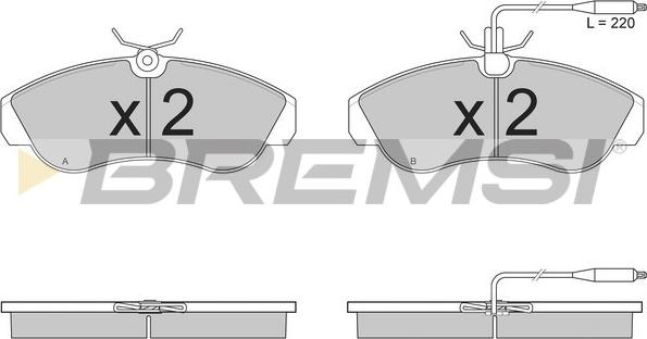 Bremsi BP2615 - Kit de plaquettes de frein, frein à disque cwaw.fr