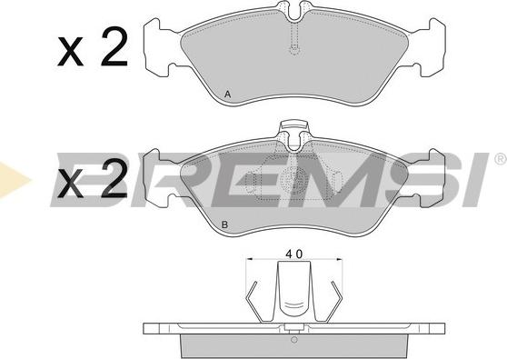 Bremsi BP2689 - Kit de plaquettes de frein, frein à disque cwaw.fr