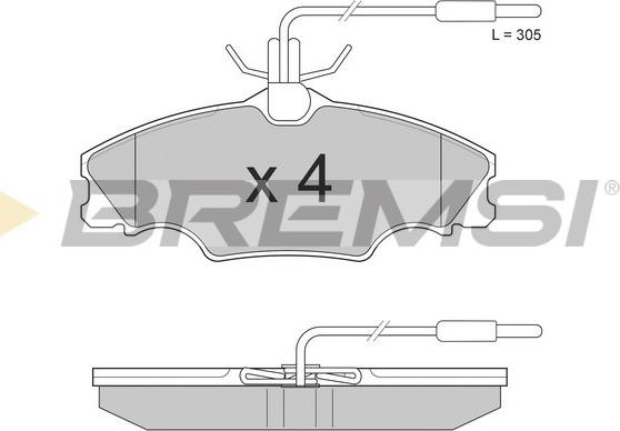 Bremsi BP2686 - Kit de plaquettes de frein, frein à disque cwaw.fr