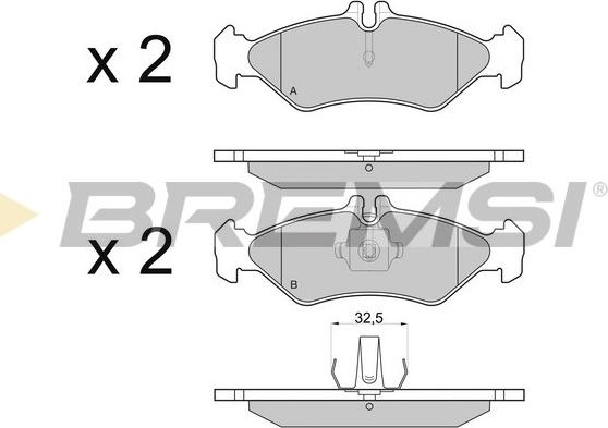 Bremsi BP2688 - Kit de plaquettes de frein, frein à disque cwaw.fr