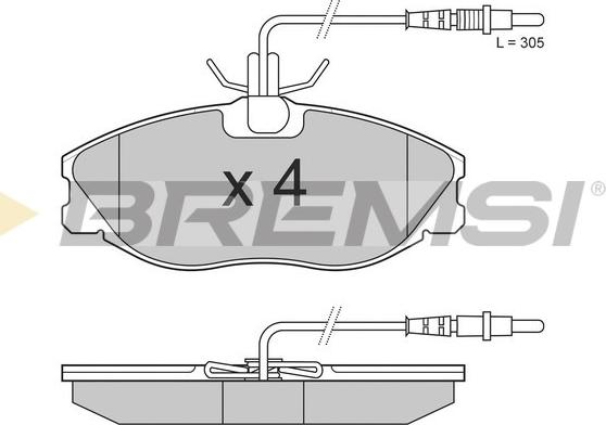 Bremsi BP2683 - Kit de plaquettes de frein, frein à disque cwaw.fr