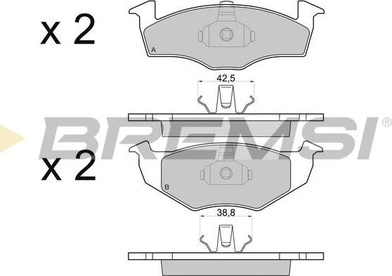 Bremsi BP2682 - Kit de plaquettes de frein, frein à disque cwaw.fr