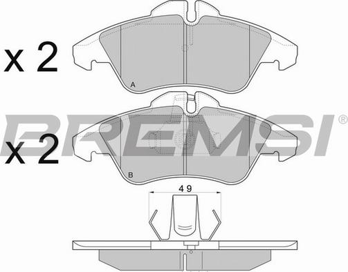 Bremsi BP2687TR - Kit de plaquettes de frein, frein à disque cwaw.fr