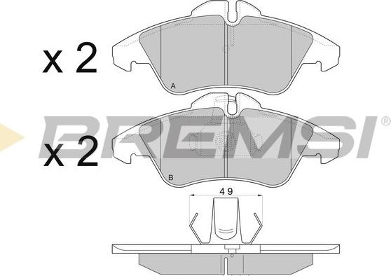 Bremsi BP2687 - Kit de plaquettes de frein, frein à disque cwaw.fr