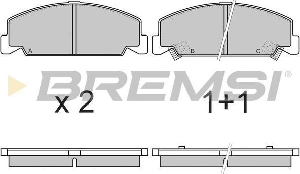 Bremsi BP2634 - Kit de plaquettes de frein, frein à disque cwaw.fr