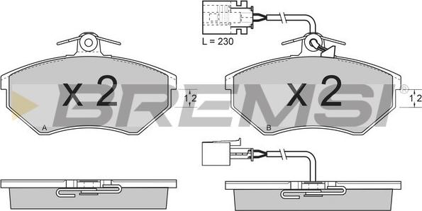 Bremsi BP2638 - Kit de plaquettes de frein, frein à disque cwaw.fr