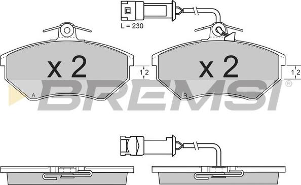 Bremsi BP2637 - Kit de plaquettes de frein, frein à disque cwaw.fr