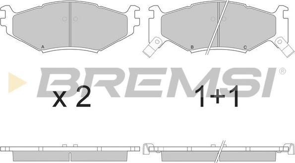 Bremsi BP2629 - Kit de plaquettes de frein, frein à disque cwaw.fr