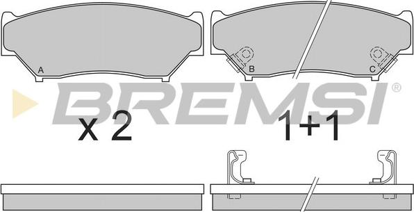 Bremsi BP2620 - Kit de plaquettes de frein, frein à disque cwaw.fr