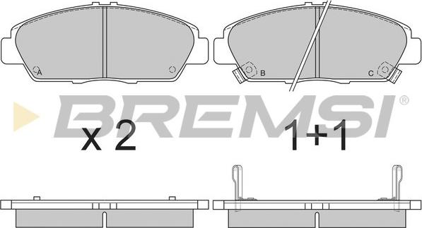 Bremsi BP2621 - Kit de plaquettes de frein, frein à disque cwaw.fr