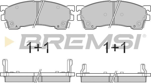 Bremsi BP2622 - Kit de plaquettes de frein, frein à disque cwaw.fr