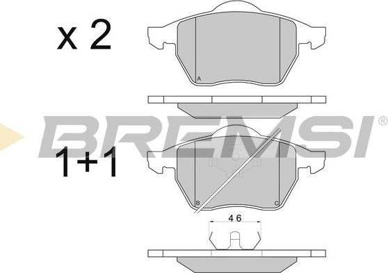 Bremsi BP2679 - Kit de plaquettes de frein, frein à disque cwaw.fr