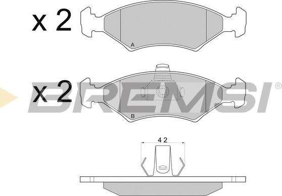 Bremsi BP2675 - Kit de plaquettes de frein, frein à disque cwaw.fr