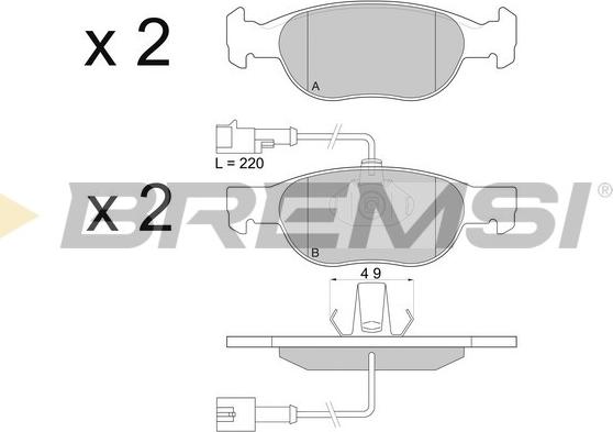 Bremsi BP2676 - Kit de plaquettes de frein, frein à disque cwaw.fr